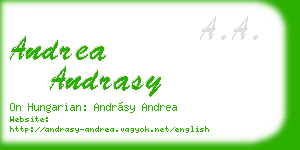 andrea andrasy business card